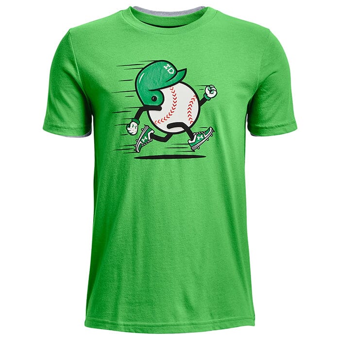Under Armour Boys&#39; UA Baseball Runner Short Sleeve: 1377689 Under Armour X-Small Green 