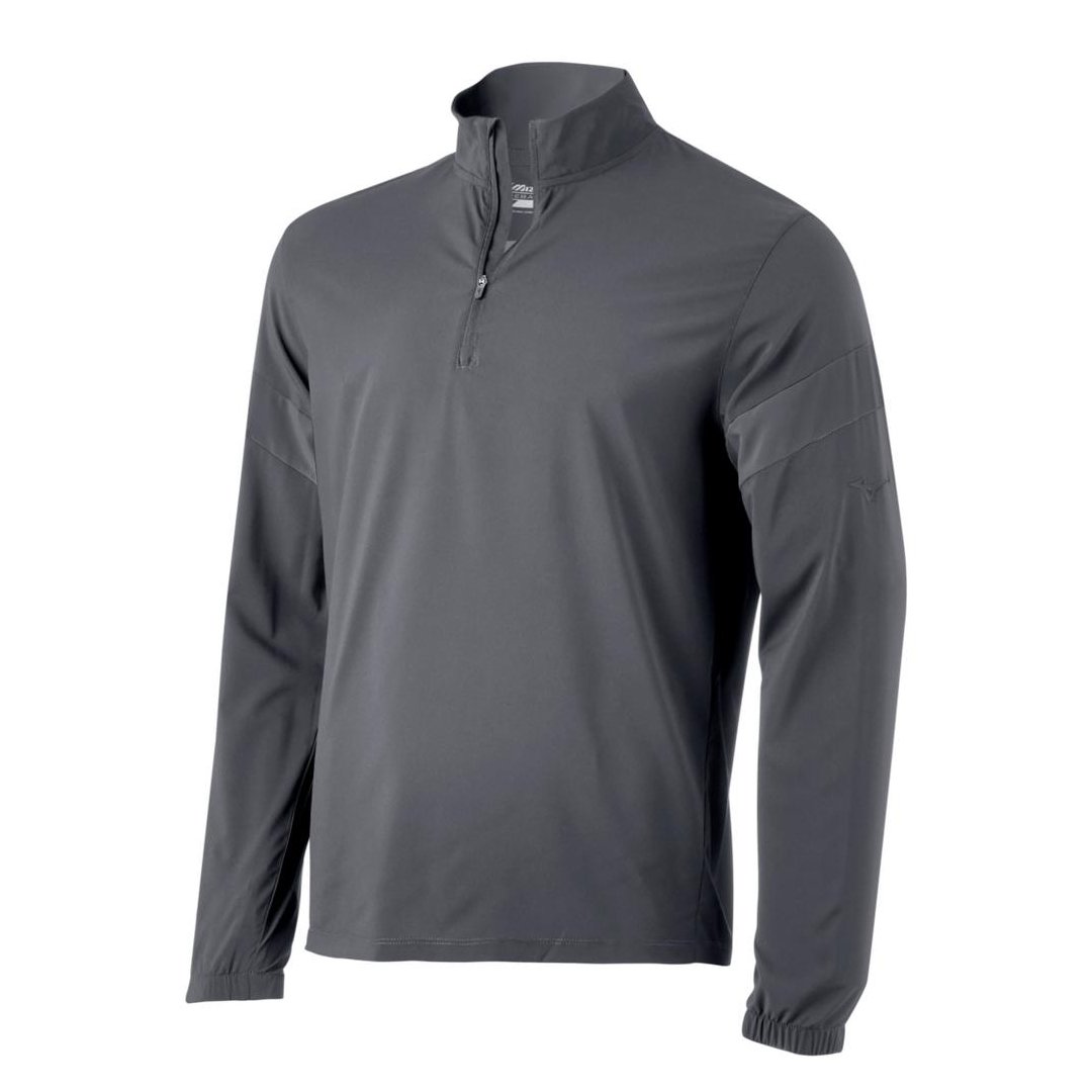 Mizuno Long Sleeved Batting Jacket -Youth Apparel Mizuno Medium Black 