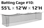JUGS #10 Cage Twisted Knotted Polyethylene #60 Net 55 x12 x12: N2905 Training & Field JUGS 
