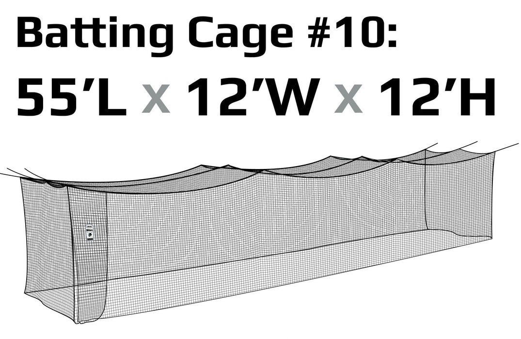 JUGS #10 Cage Twisted Knotted Polyethylene #60 Net 55 x12 x12: N2905 Training & Field JUGS 