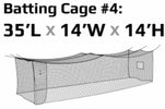 JUGS #4 Cage Twisted Knotted Polyethylene #60 Net 35 x 14 x 14: N4005 Training & Field JUGS 