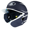 Rawlings Mach Adjust Senior Two-Tone Matte Baseball Batting Helmet With Adjustable Face Guard: MA14S Equipment Rawlings Navy-White Left Hand Batter 
