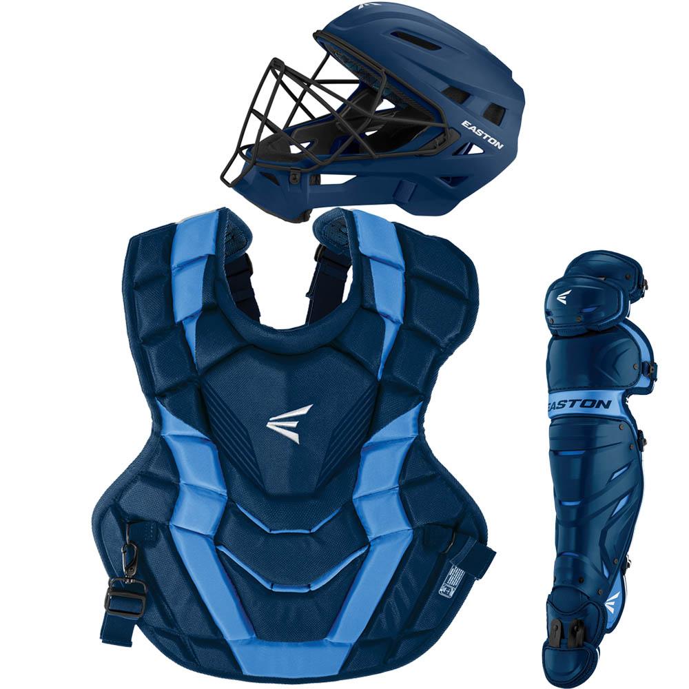 Easton Youth Elite X Boxed Catcher&#39;s Set: A165426 Equipment Easton Navy-Columbia 