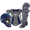 Mizuno Samurai Adult 14" Baseball Boxed Catcher's Set: 380420 Equipment Mizuno Gray-Navy 