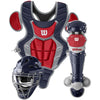 Wilson C200 3-Piece Youth Baseball Catcher’s Set: WB57116 Equipment Wilson Sporting Goods Navy-Scarlet 