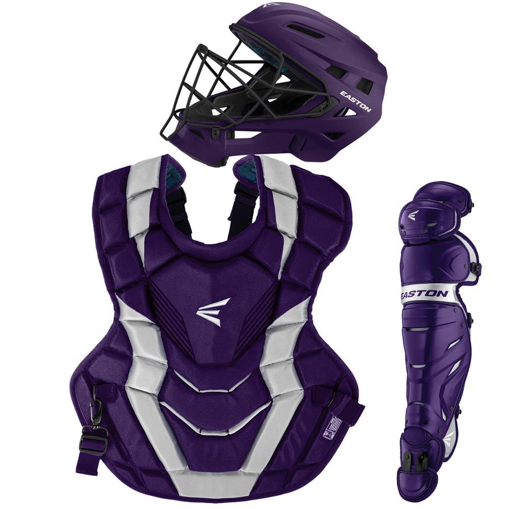 Easton Youth Elite X Boxed Catcher&#39;s Set: A165426 Equipment Easton Purple-Silver 