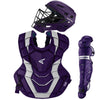 Easton Elite-X Boxed Adult Catcher's Set: A165424 Equipment Easton Purple-Silver 