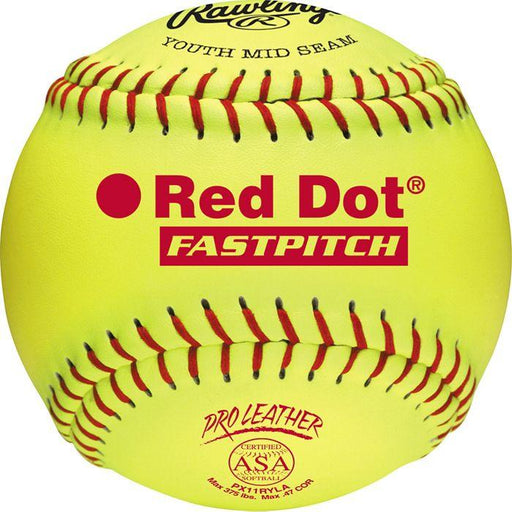 Rawlings Fastpitch 11 Inch Red Dot ASA Pro Leather Ball - One Dozen: PX11RYLA Balls Rawlings One Dozen (12 Balls) 