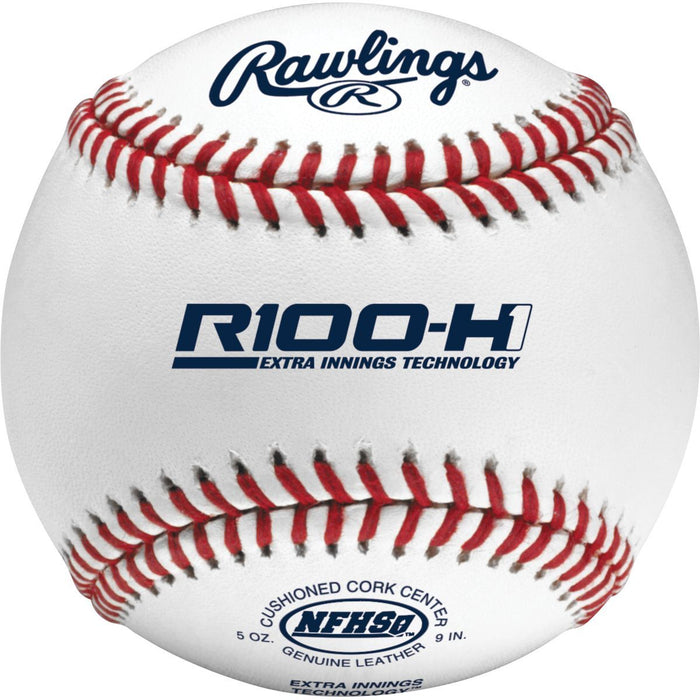 Rawlings R100-H1 NFHS Pro Baseballs (Dozen): R100-H1 Balls Rawlings 