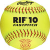Rawlings RIF Level 10 Fastpitch USA (ASA) Softball - One Dozen: R12RYSA Balls Rawlings 12" 1 Dozen 