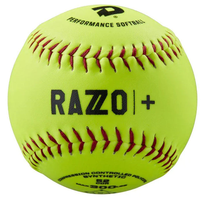 DeMarini Razzo 12” USA (ASA) Synthetic Slowpitch Softball 52-300 - One Dozen: WTDRZPS12AB Balls DeMarini 