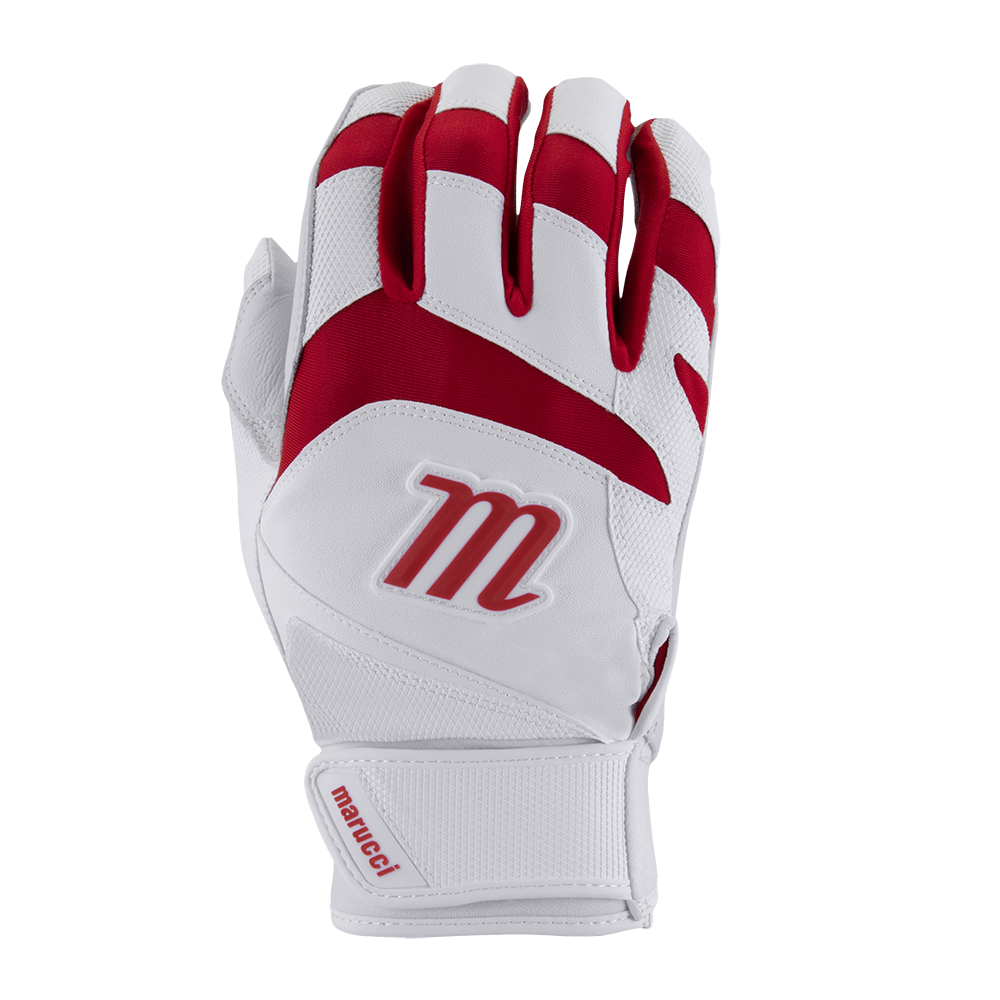 Marucci Youth Signature Batting Gloves: MBGSGN3Y Equipment Marucci Small White-Navy 
