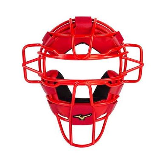 Mizuno Samurai Baseball Catcher&#39;s Face Mask: 380438 Equipment Mizuno Red 