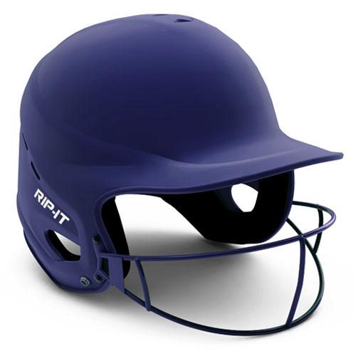 Rip-It Vision Pro Softball Batting Helmet: Matte Finish Equipment Rip-It Navy Small-Medium 