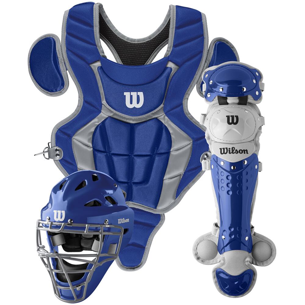 Wilson C200 3-Piece Youth Baseball Catcher’s Set: WB57116 Equipment Wilson Sporting Goods Royal 