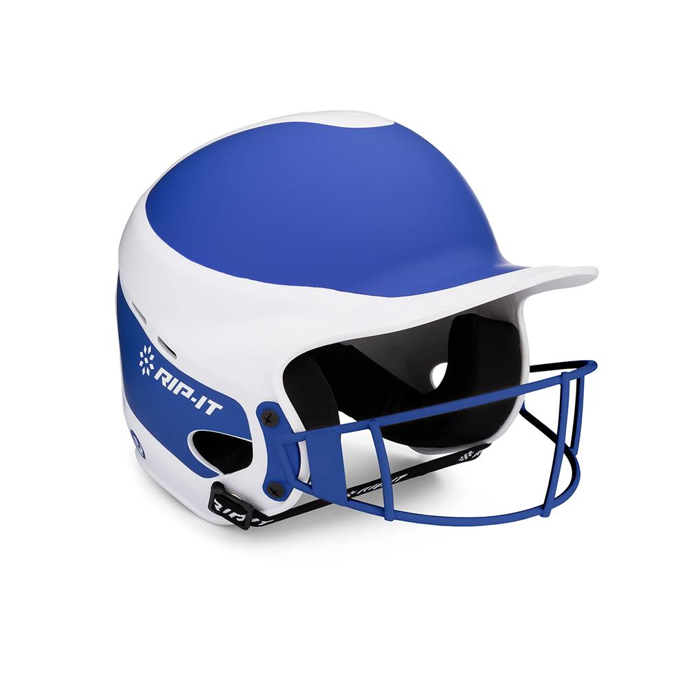 Rip-It Vision Pro Two Tone Matte Softball Batting Helmet: VP2TM Equipment Rip-It Small-Medium Scarlet-White 