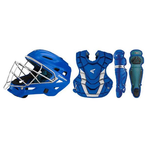 Easton Gametime Intermediate Box Catcher&#39;s Set: A165428 Equipment Easton Royal-Silver 
