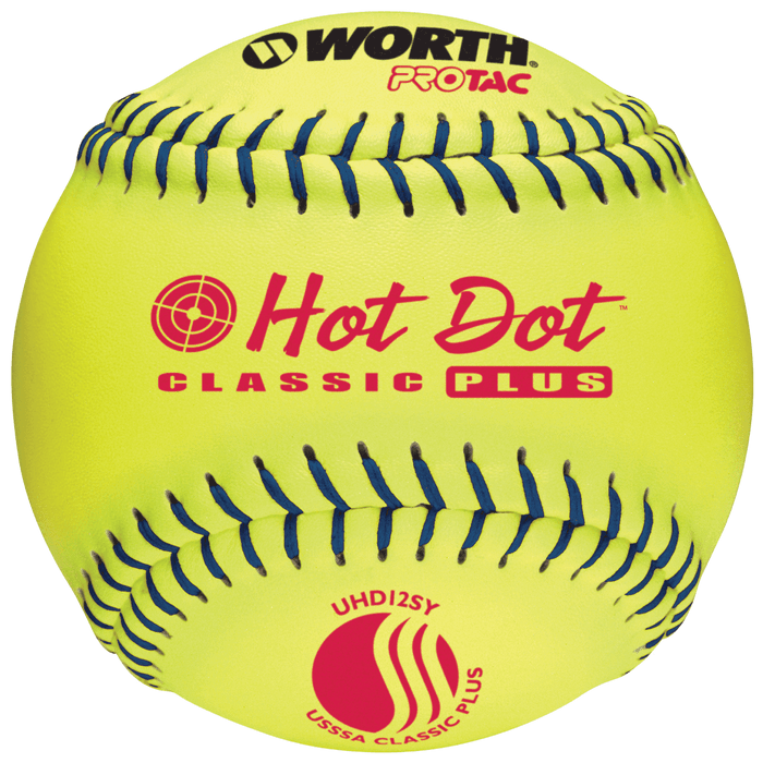Worth Hot Dot Pro-Tac .52-275 USSSA Softball 12 Inch (Dozen): UHD12SY Balls Worth 