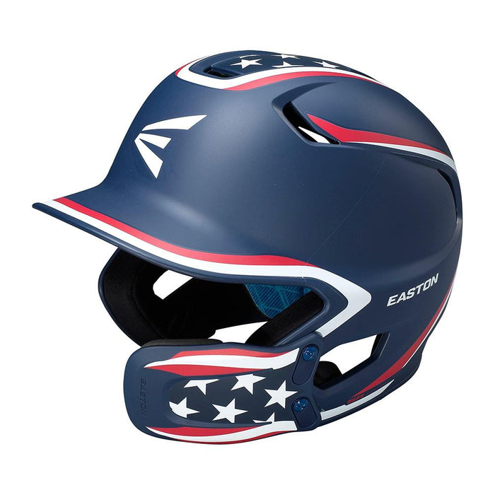 Easton Z5 2.0 Senior Matte Helmet with Universal Jaw Guard: A168539 Equipment Easton Stars and Stripes 