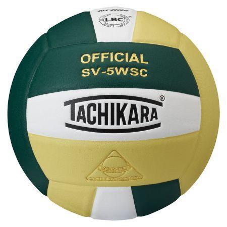 Tachikara Composite Volleyball: SV5WSC Volleyballs Tachikara Green-Gold 
