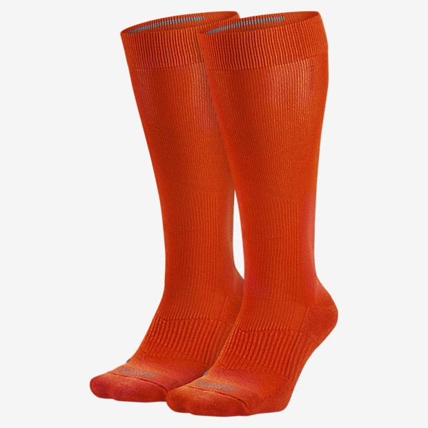 Nike Performance Knee-High Training Socks 2-Pack: SX4810 Apparel Nike Orange Medium 
