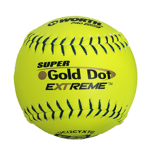 Worth Super Gold Dot Extreme Classic M 12 inch GSL Logo (Dozen): UC12CYXTG Balls Worth 