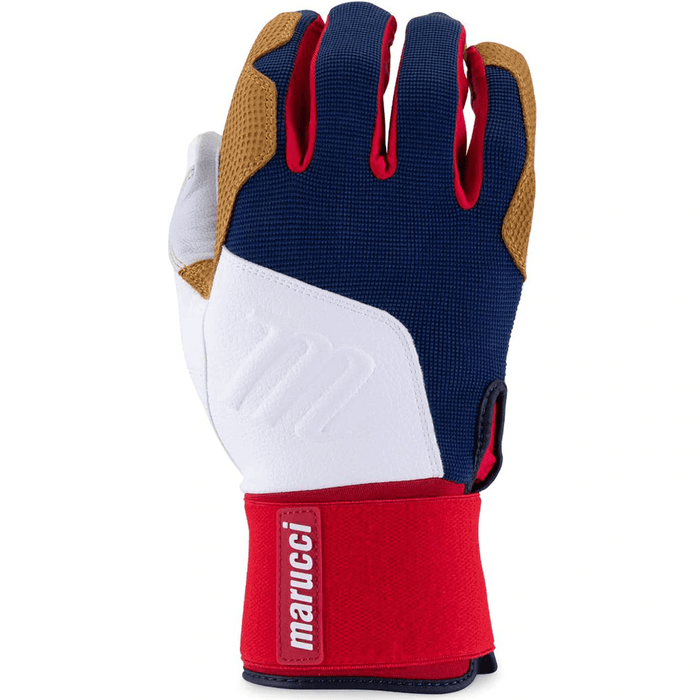 Marucci Blacksmith Full-Wrap Batting Gloves: MBGBKSMFW Equipment Marucci Medium USA 