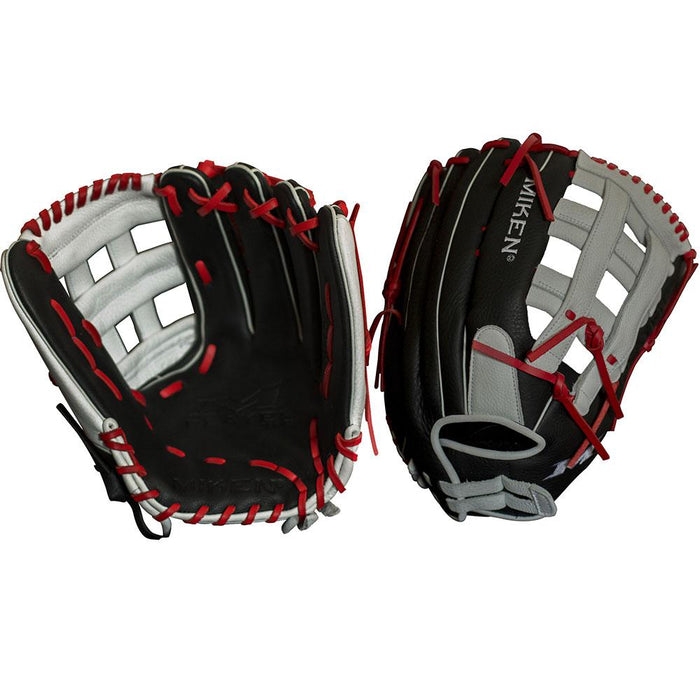 Miken Player Series 13 Inch Slowpitch Softball Glove: PS130PH Equipment Miken Wear on Left 