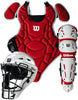 Wilson EZ Gear 2.0 Youth Baseball Catcher’s Set Size S/M: WB572020 Equipment Wilson Sporting Goods Scarlet-White 