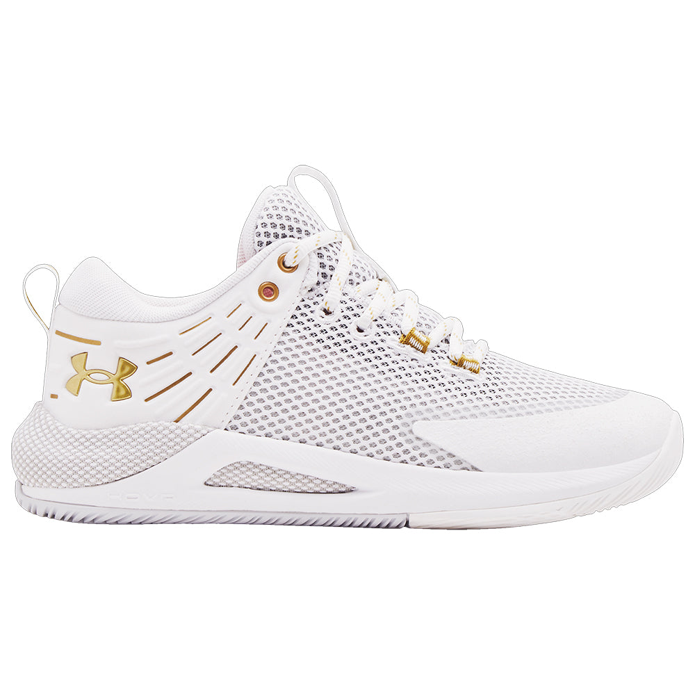 Under Armour Women&#39;s UA HOVR™ Block City Volleyball Shoes Footwear Under Armour 5 White-Gold 