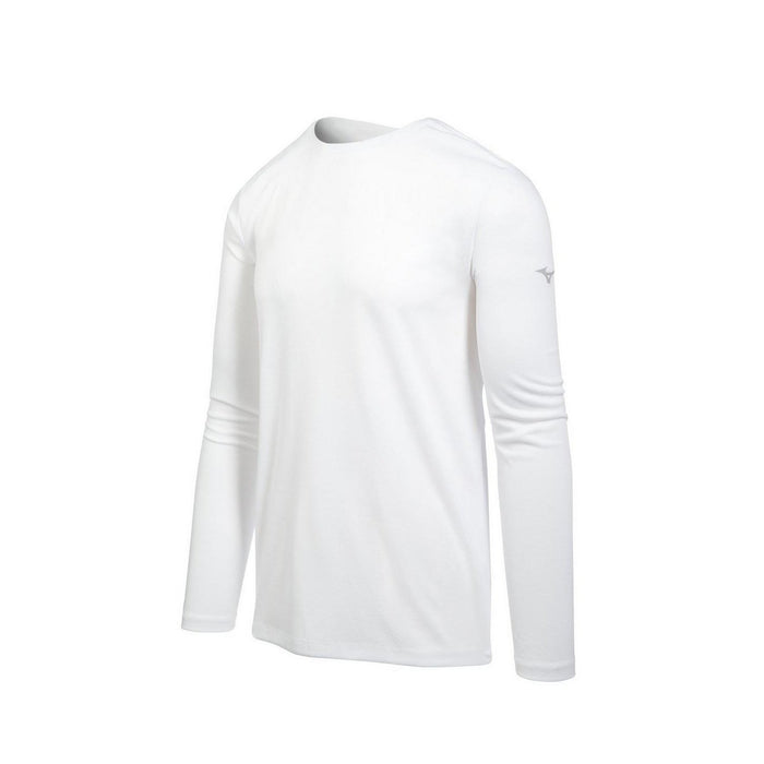 Mizuno Men’s Long Sleeve T-Shirt: 530063 Apparel Mizuno X-Small White 