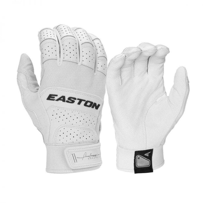 Easton Professional Collection Batting Gloves: A121228 Equipment Easton Medium White 