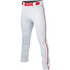 Easton Rival+ Adult Piped Pant: Rival+ Apparel Easton White/Red X-Small 