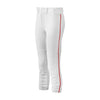 Mizuno Womens Select Belted Piped Pant Apparel Mizuno White/Red XXL 