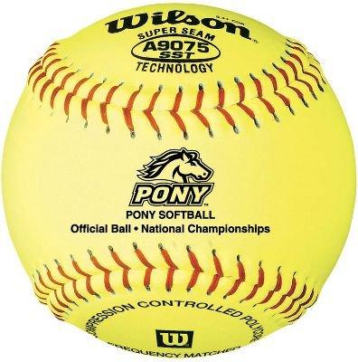 Wilson Pony League Fastpitch Softball 12 Inch (Dozen): A9075BSST Balls Wilson Sporting Goods 
