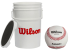 Wilson Bucket of Baseballs with 3 Dozen A1010 X-Outs Baseballs Combo Balls Wilson Sporting Goods 