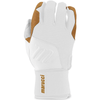 Marucci Blacksmith Full-Wrap Batting Gloves: MBGBKSMFW Equipment Marucci Medium White 